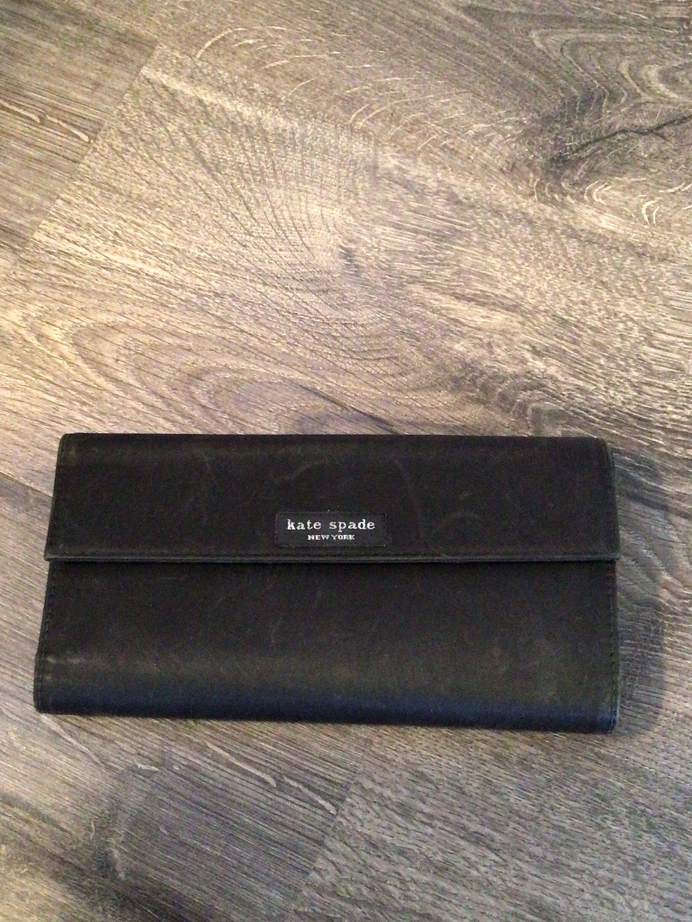 Kate Spade Black Vinyl wallet